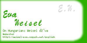 eva weisel business card